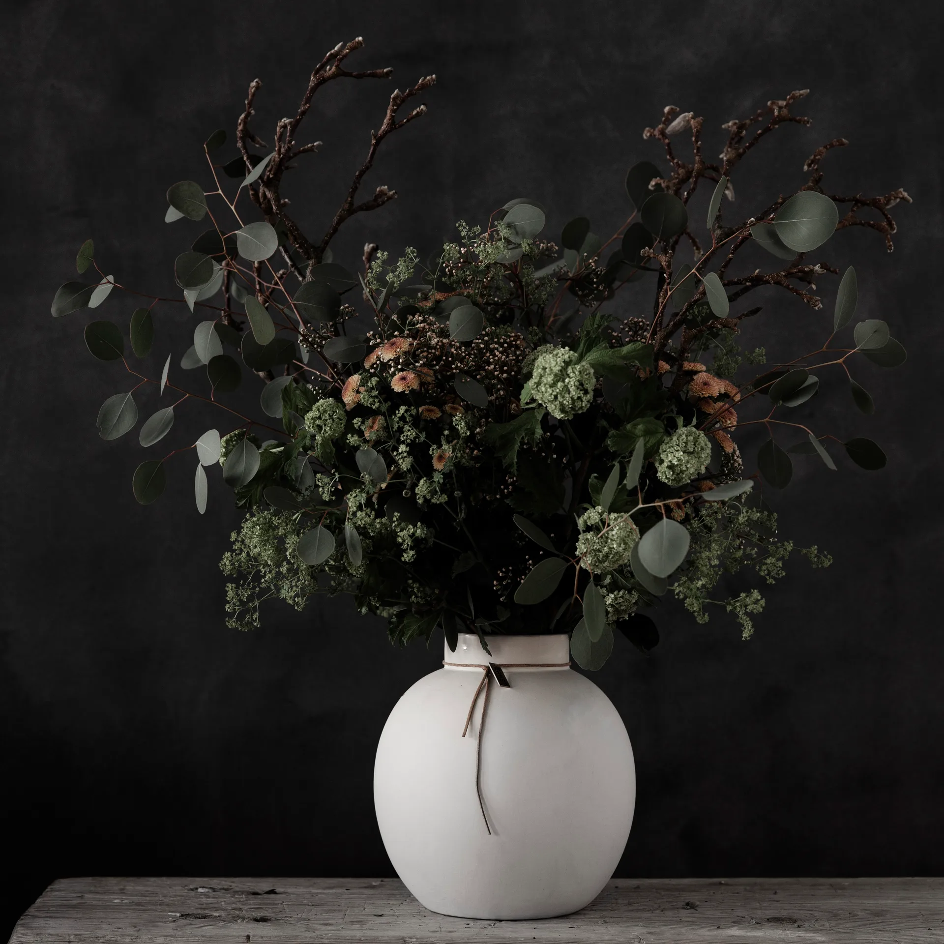 Vaso stoneware branco Ernst, 22 cm ERNST