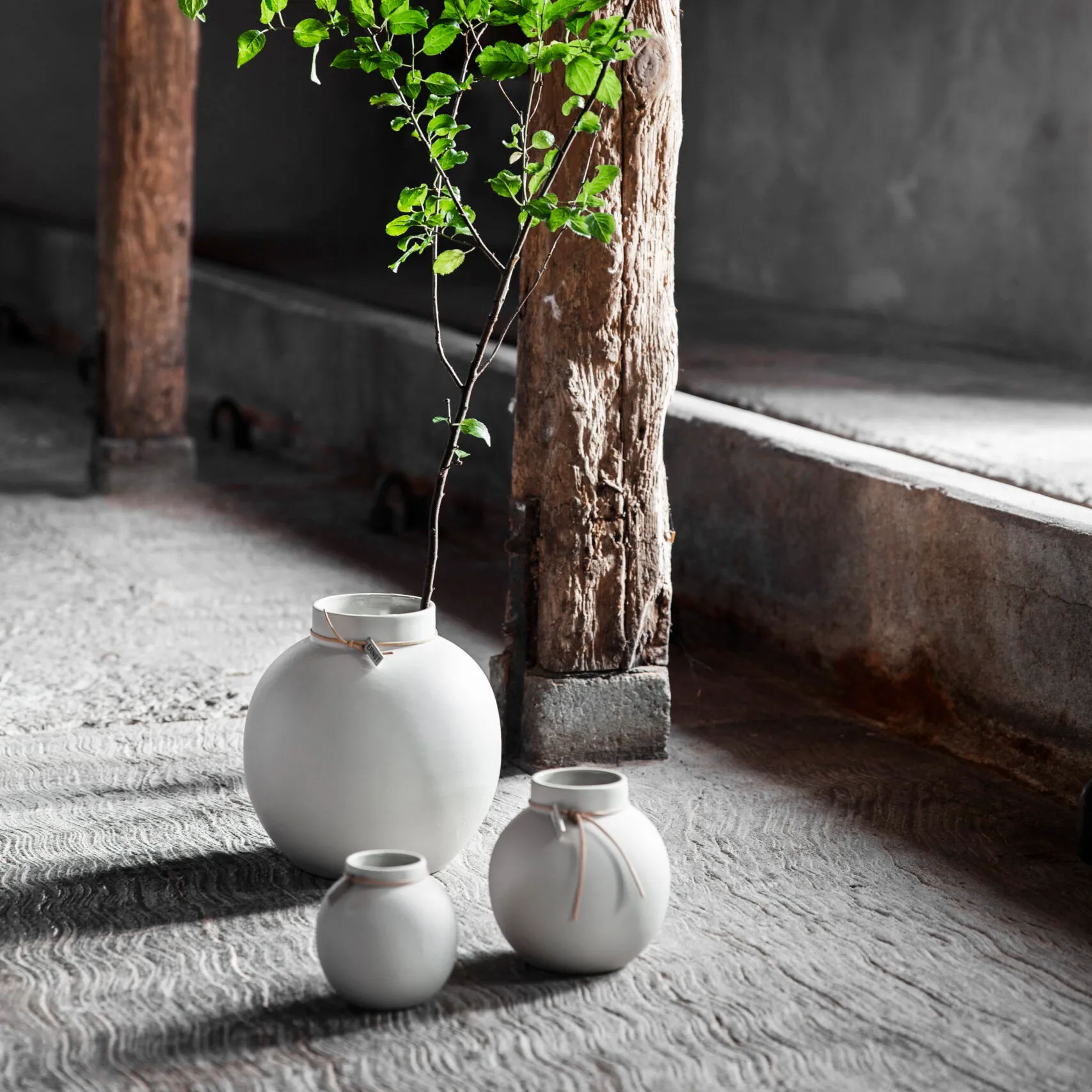 Vaso stoneware natura Ernst, 22 cm ERNST