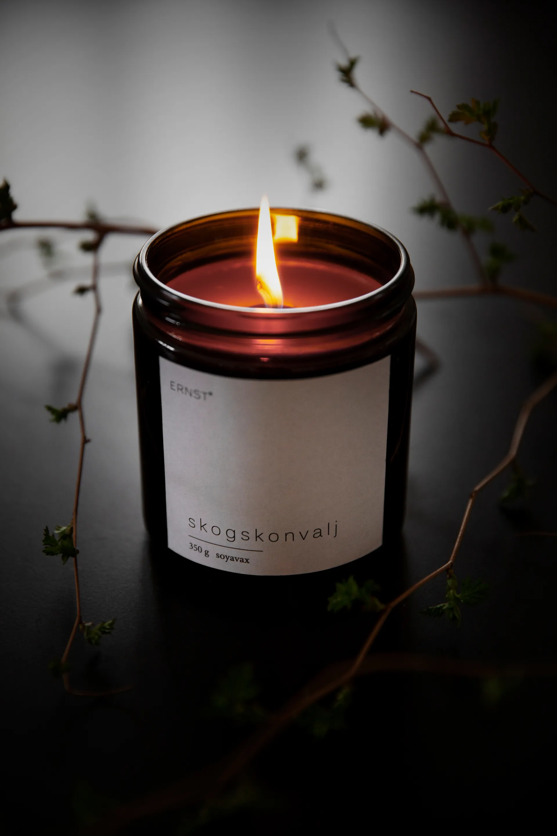 Vela perfumada Ernst em vidro com tampa Ø7,2 cm, Forest lily ERNST