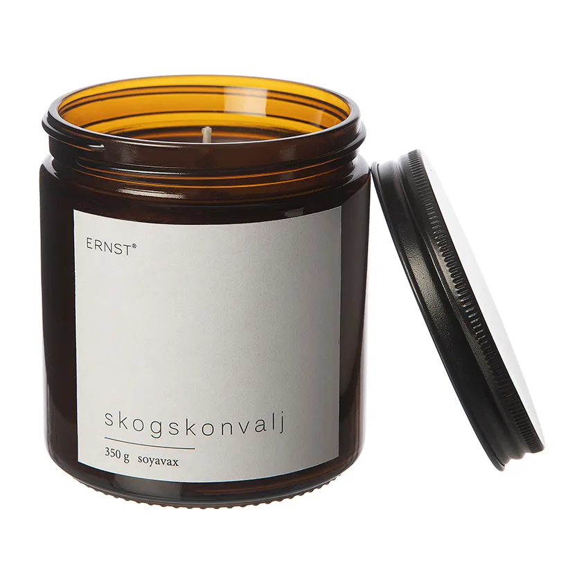 Vela perfumada Ernst em vidro com tampa Ø9 cm, Forest lily ERNST