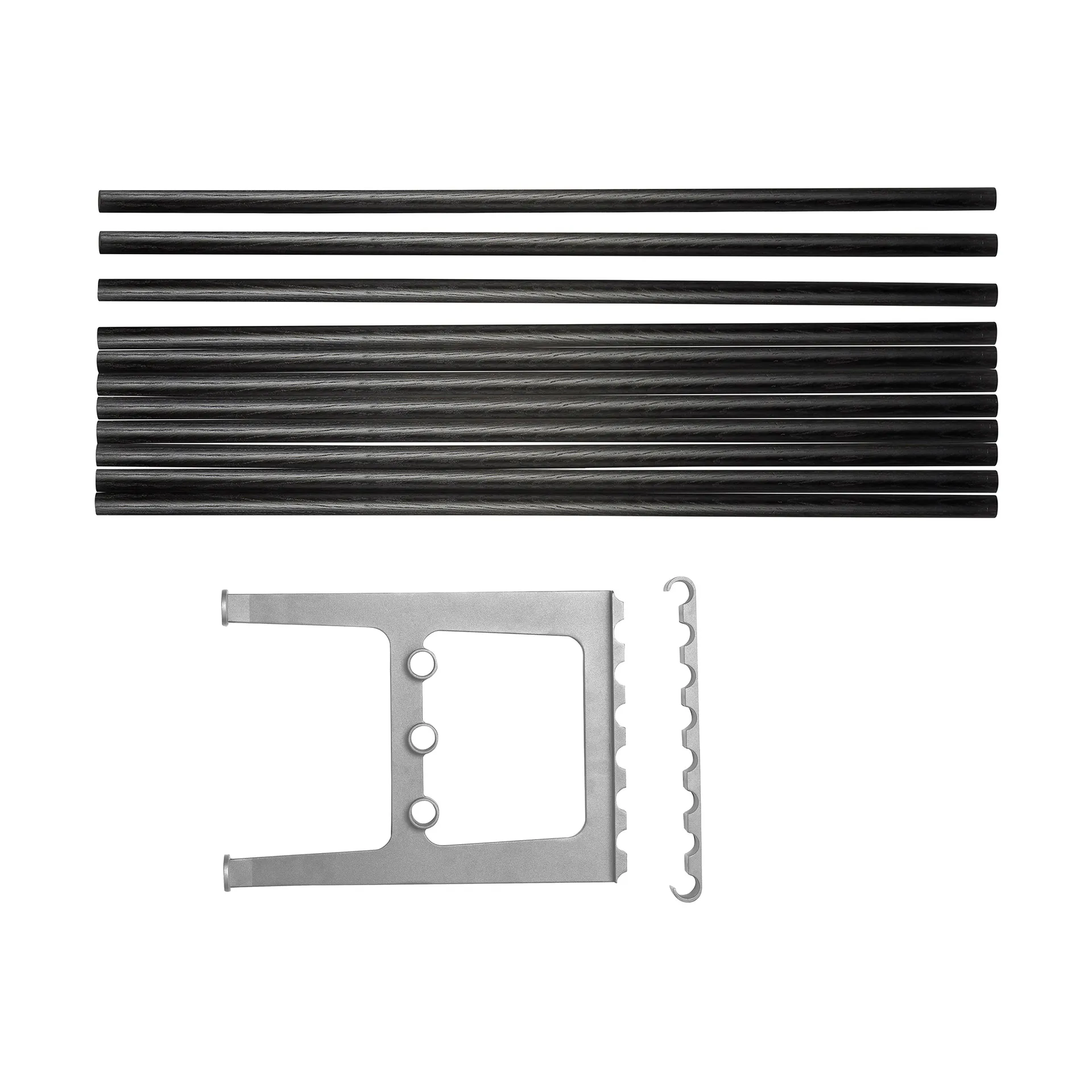 Banco extensão Nostalgi 100 cm, Carvalho pintado de preto-alumínio Essem Design