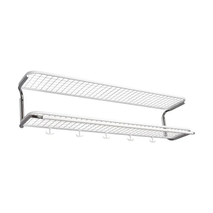 Cabide de chapéu Classic 650 - branco/cromado, 2 níveis, 110 cm  - Essem Design
