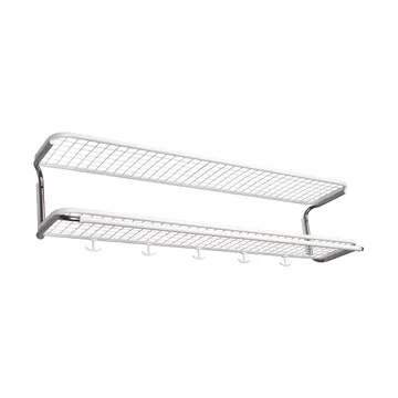 Cabide de chapéu Classic 650 - branco/cromado, 2 níveis, 120 cm - Essem Design