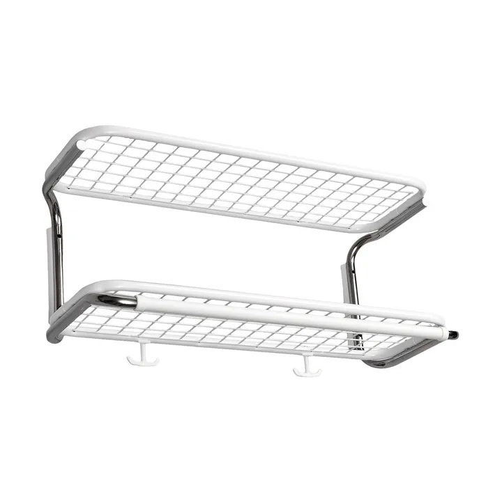 Cabide de chapéu Classic 650 - branco/cromado, 2 níveis, 60 cm - Essem Design