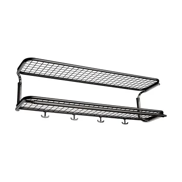 Cabide de chapéu Classic 650 - preto/cromado, 2 níveis, 100 cm - Essem Design