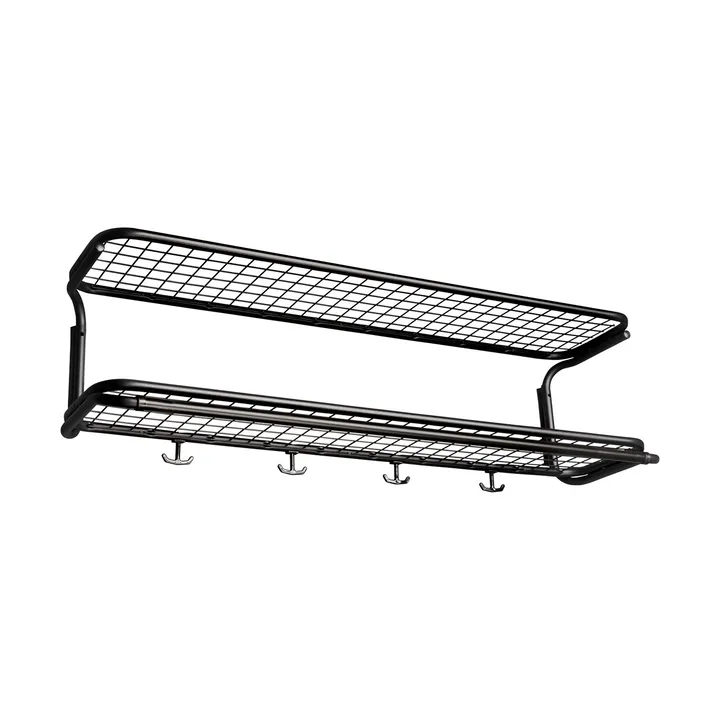 Cabide de chapéu Classic 650 - preto/cromado, 2 níveis, 100 cm - Essem Design