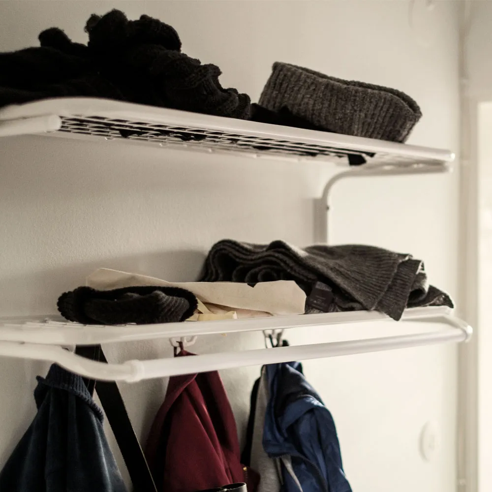 Cabide de chapéu Classic 650, preto/cromado, 2 níveis, 100 cm Essem Design