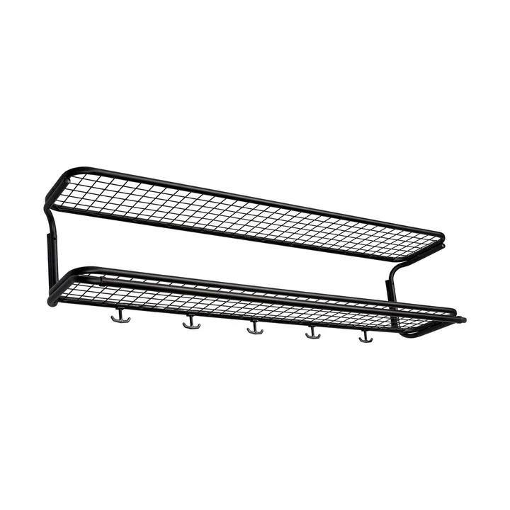 Cabide de chapéu Classic 650 - preto/cromado, 2 níveis, 120 cm - Essem Design