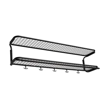 Cabide de chapéu Classic 650 - preto/cromado, 2 níveis, 120 cm - Essem Design