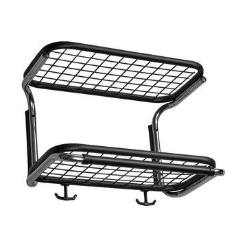 Cabide de chapéu Classic 650 - preto/cromado, 2 níveis, 40 cm  - Essem Design