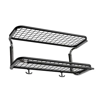 Cabide de chapéu Classic 650 - preto/cromado, 2 níveis, 50 cm - Essem Design