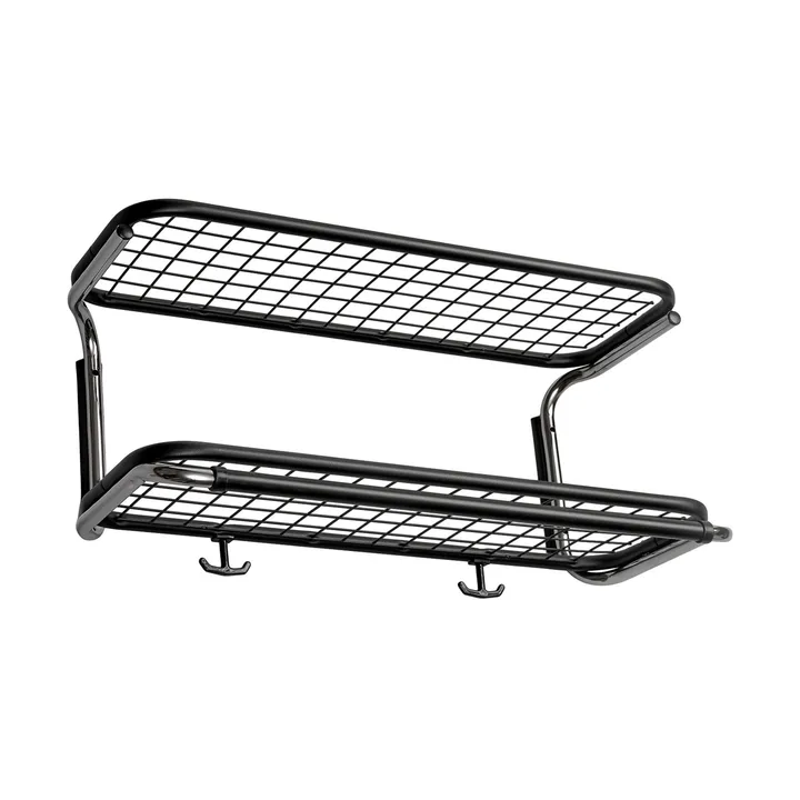 Cabide de chapéu Classic 650 - preto/cromado, 2 níveis, 50 cm - Essem Design