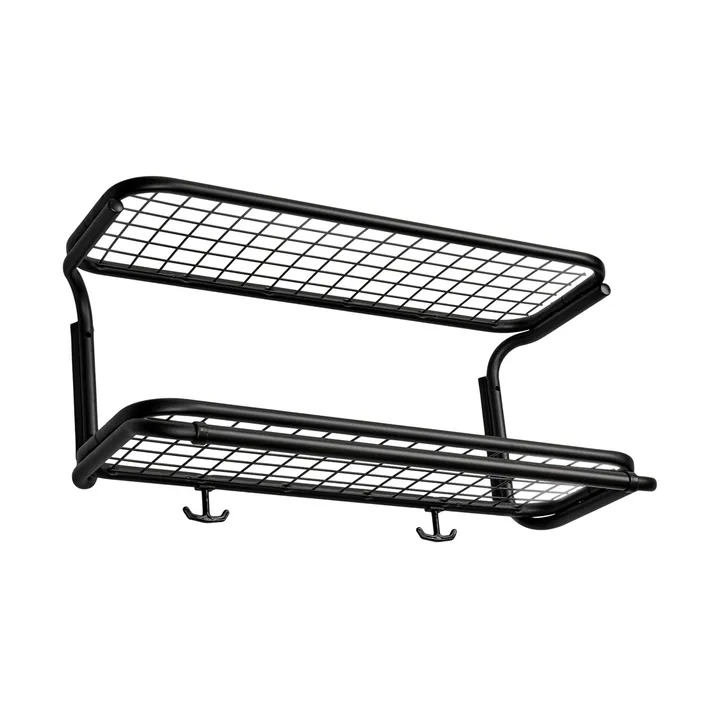 Cabide de chapéu Classic 650 - preto/cromado, 2 níveis, 60 cm - Essem Design
