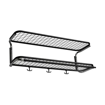 Cabide de chapéu Classic 650 - preto/cromado, 2 níveis, 70 cm  - Essem Design