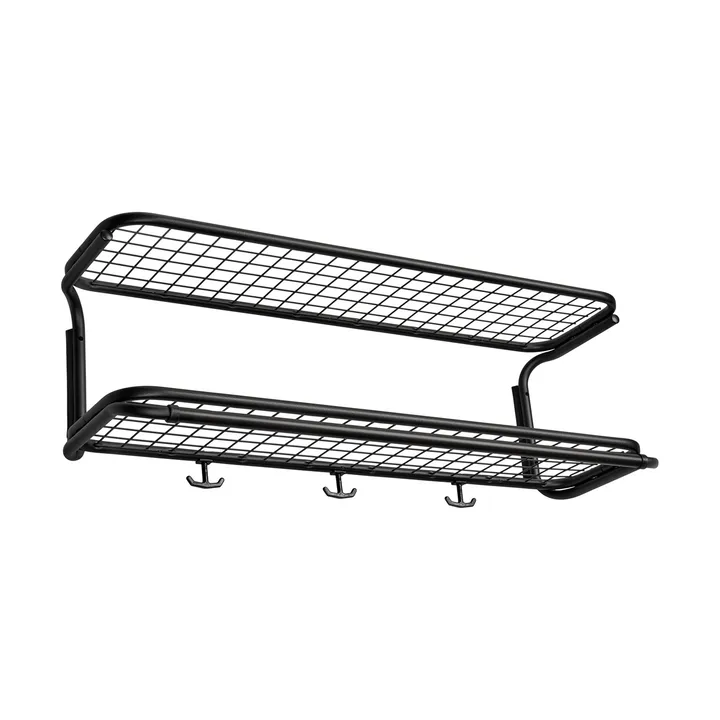 Cabide de chapéu Classic 650 - preto/cromado, 2 níveis, 80 cm - Essem Design