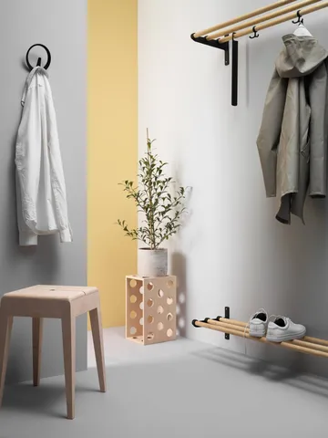 Chapeleiro/sapateira Nostalgi - Branco-freixo, 100 cm - Essem Design