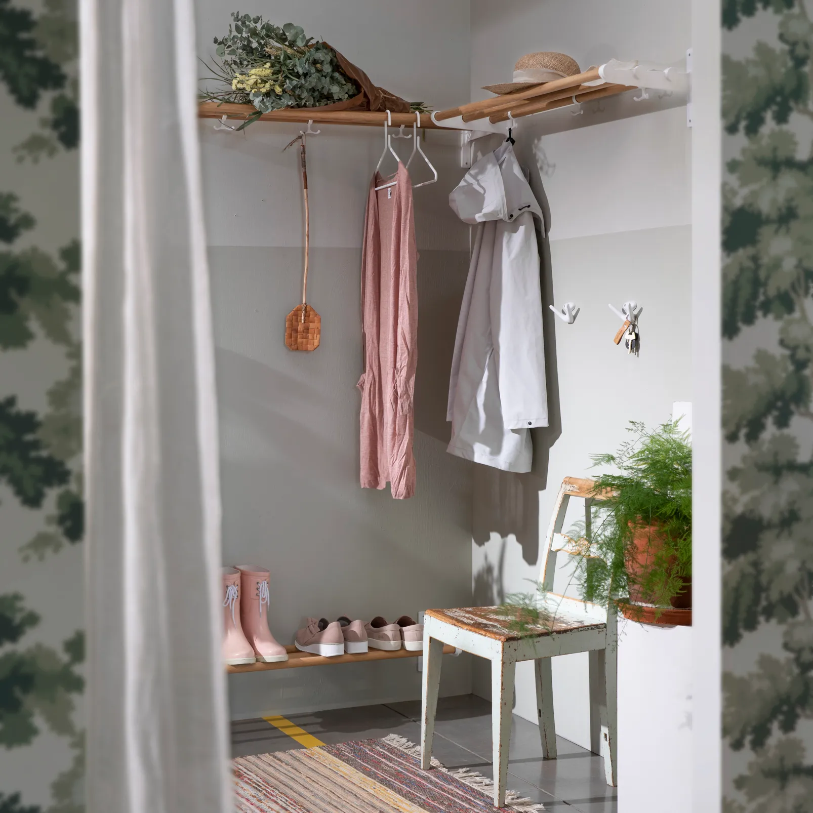 Chapeleiro/sapateira Nostalgi, carvalho branco Essem Design