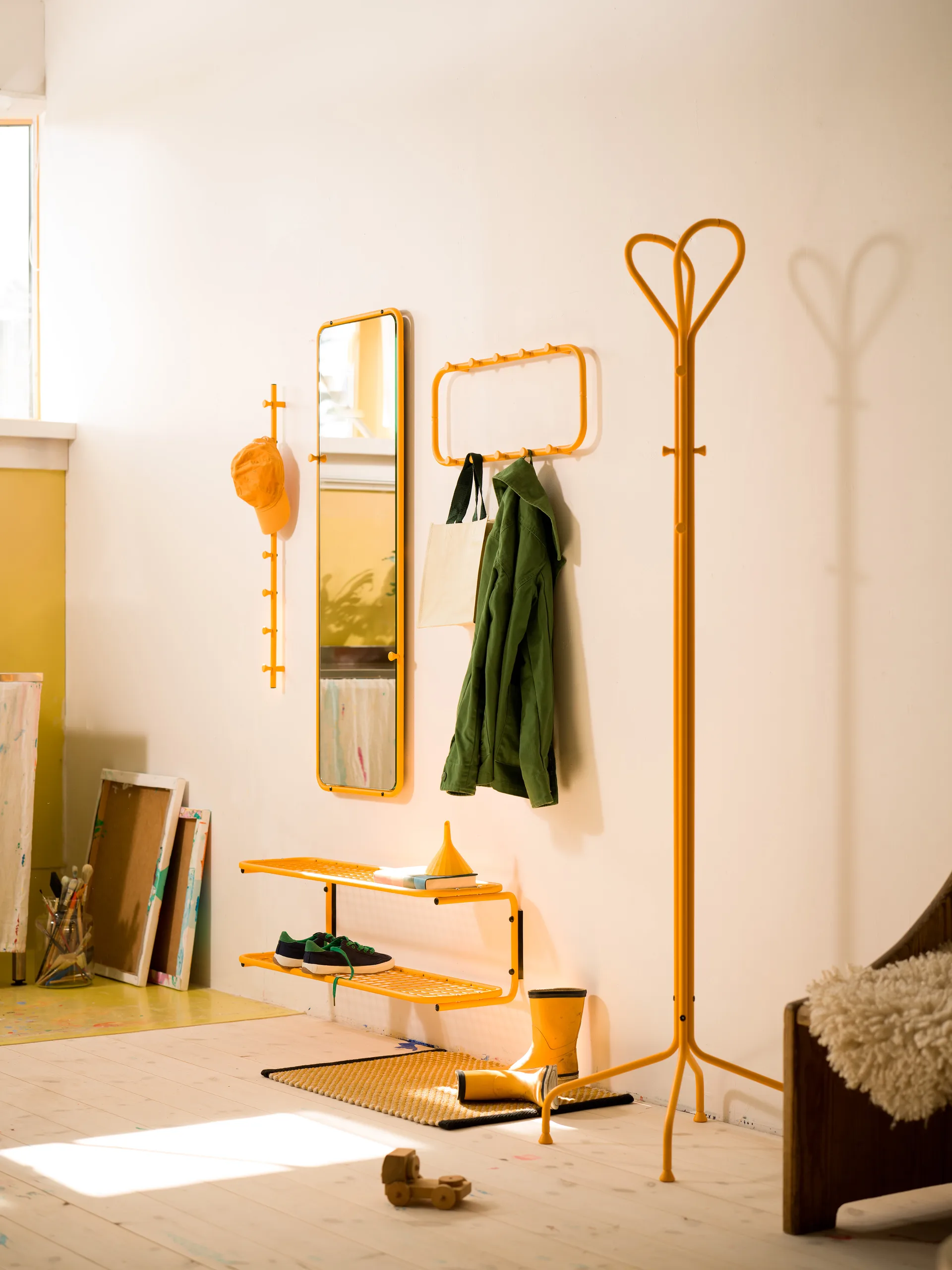 Classic barra para ganchos 100 cm, Amarelo sol Essem Design