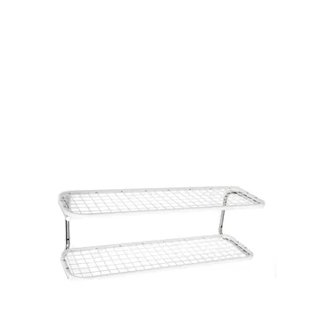 Sapateira Classic 650 - branco/cromado, 2 níveis, 100 cm - Essem Design