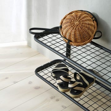 Sapateira Classic 650  - branco/cromado, 2 níveis, 100 cm - Essem Design