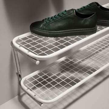 Sapateira Classic 650  - branco/cromado, 2 níveis, 100 cm - Essem Design