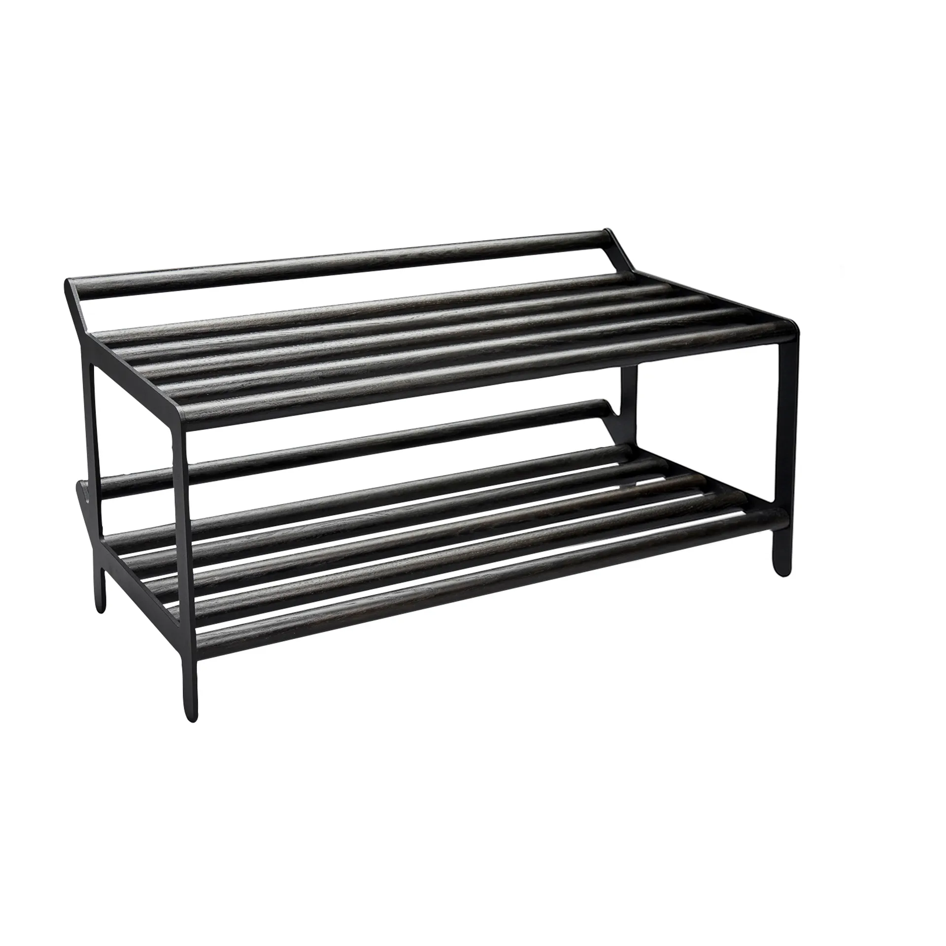 Sapateira Tamburin 60 cm, Carvalho pintado de preto-preto Essem Design