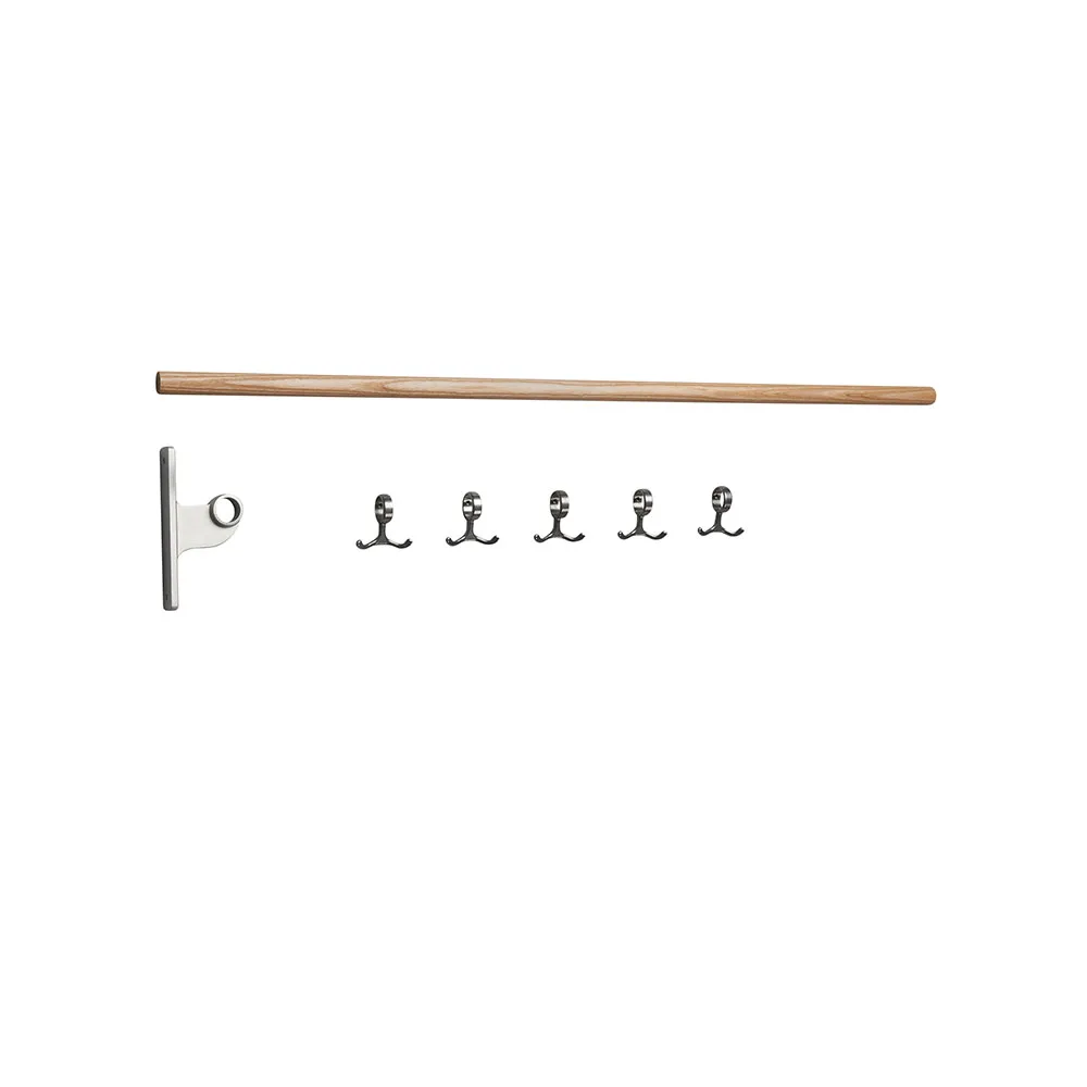 Suporte ganchos extensão Nostalgia, carvalho, estrutura alumínio Essem Design