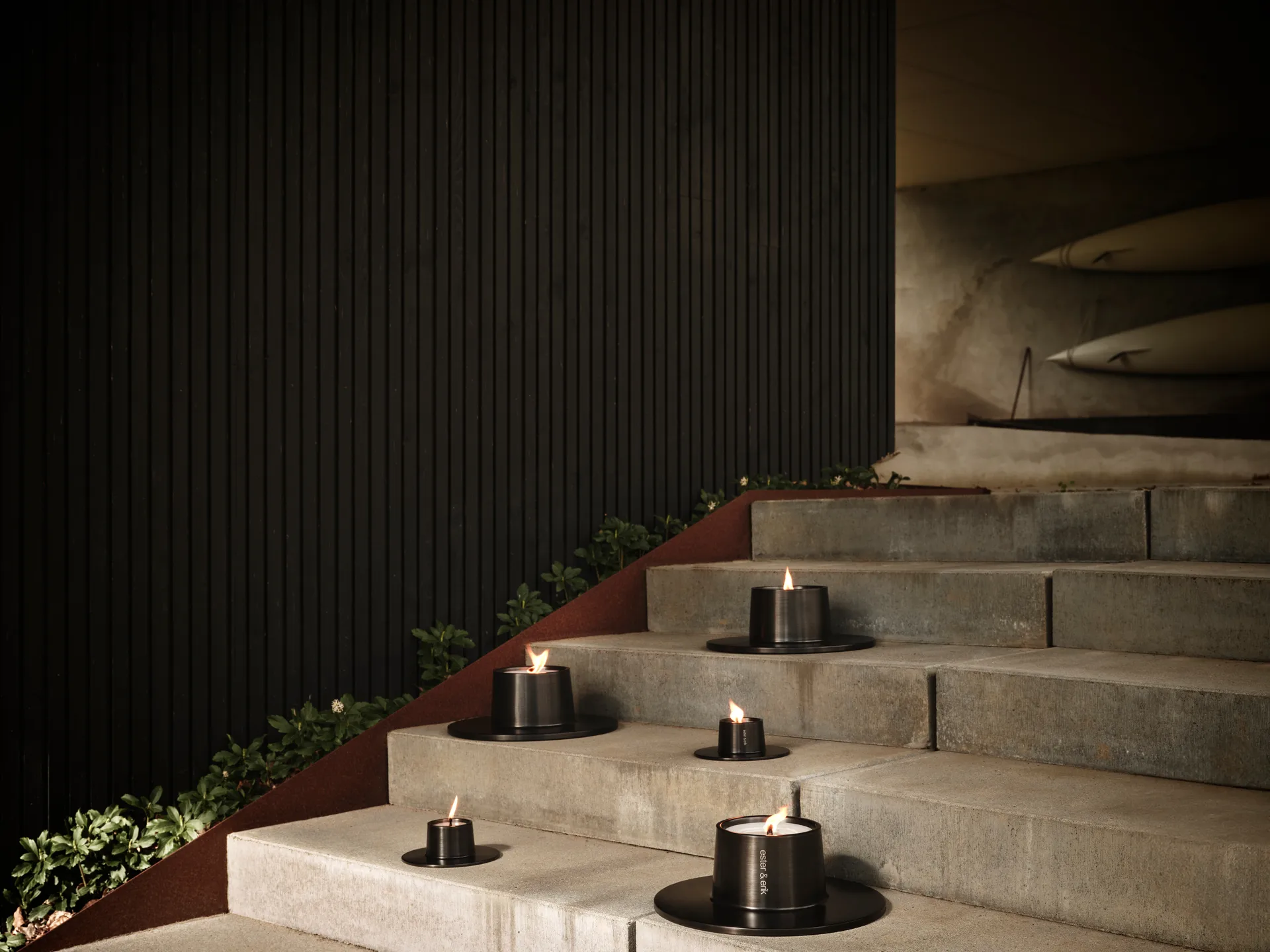 Castiçal exterior ester&erik small Ø16 cm, Black ester & erik