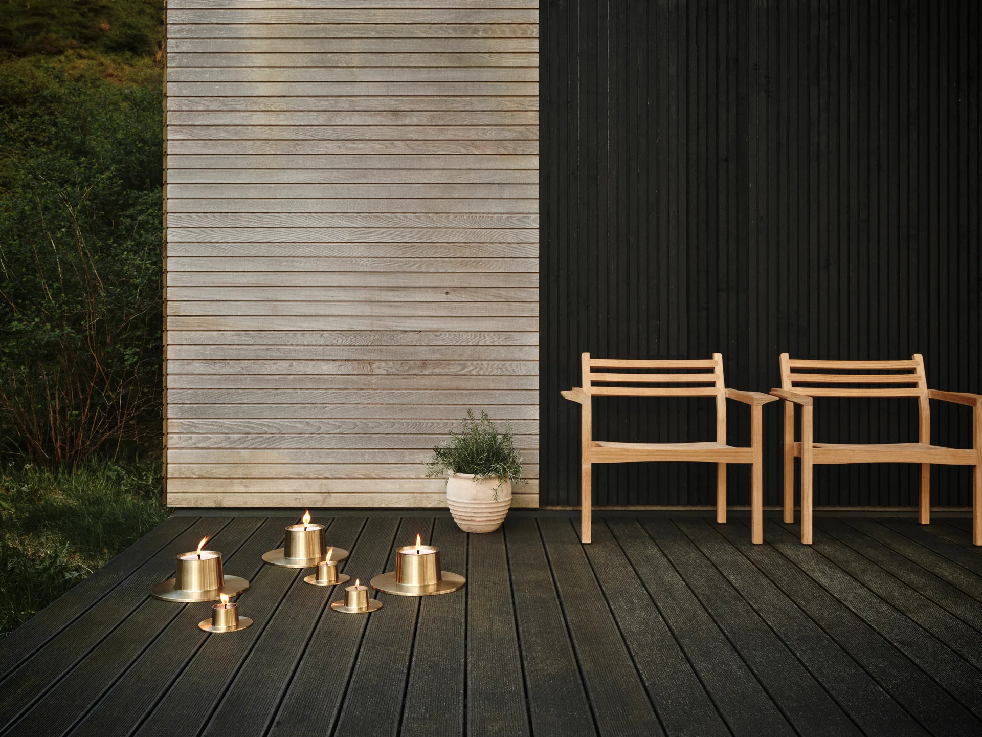 Castiçal exterior ester&erik small Ø16 cm, Gold ester & erik