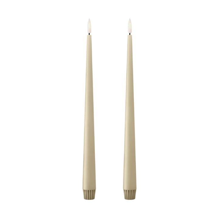 ester & erik vela cônica LED 2-pack - 14 Pale ginger , 30 cm - Ester & erik