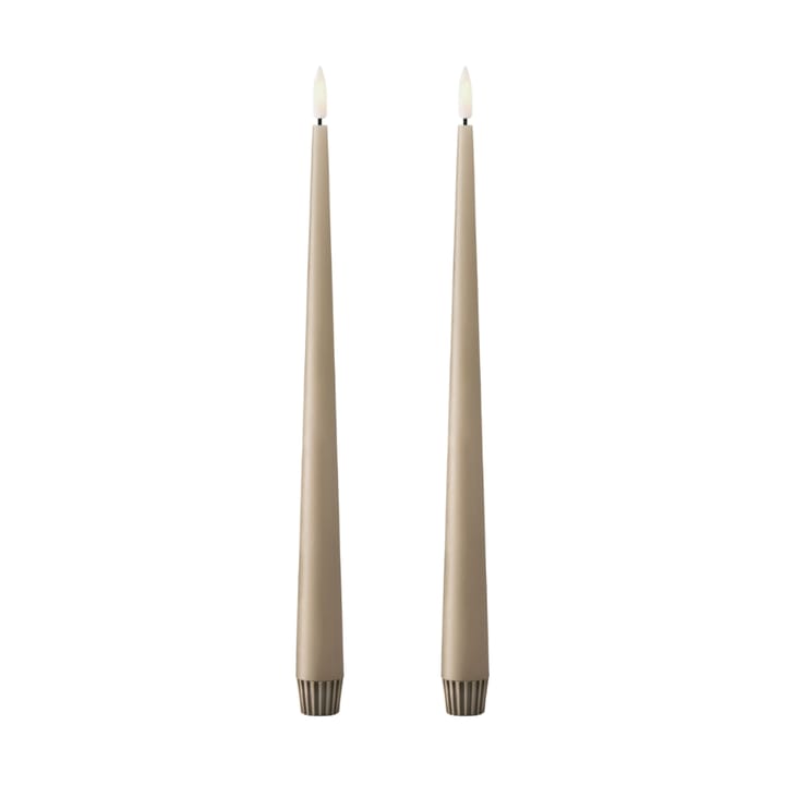ester & erik vela cônica LED 2-pack - 18 Nougat note , 30 cm - Ester & erik