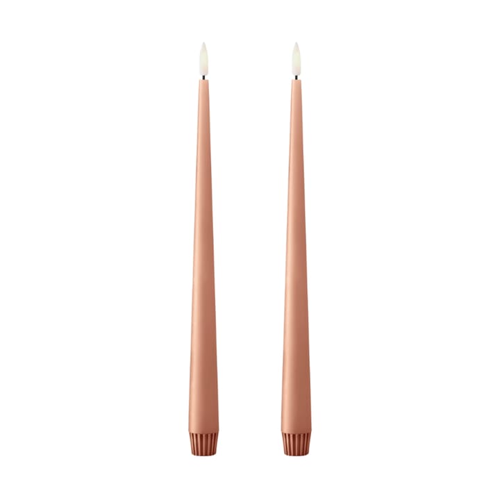 ester & erik vela cônica LED 2-pack - 20 Rosy caramel , 30 cm - Ester & erik