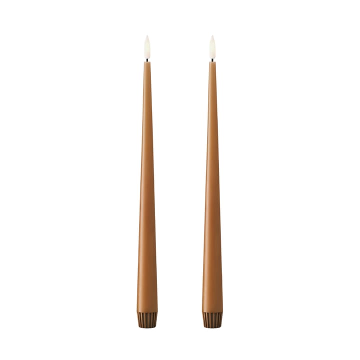 ester & erik vela cônica LED 2-pack - 23 Raw Toffee , 30 cm - Ester & erik