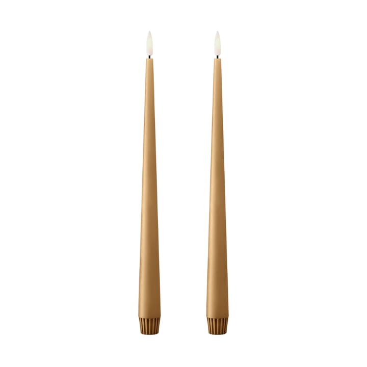 ester & erik vela cônica LED 2-pack - 27 Almond butter , 30 cm - Ester & erik