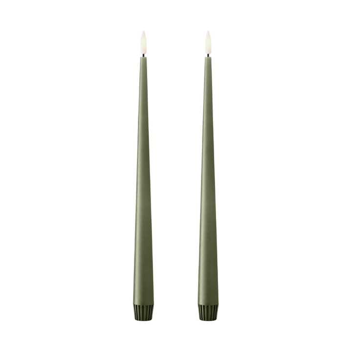 ester & erik vela cônica LED 2-pack - 70 Green Soil , 30 cm - Ester & erik