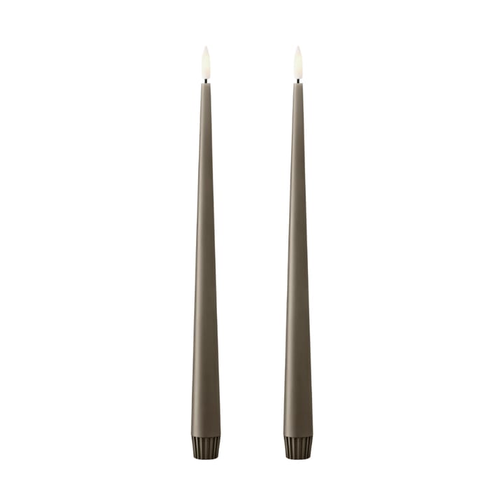 ester & erik vela cônica LED 2-pack - 77 Caviar , 30 cm - Ester & erik