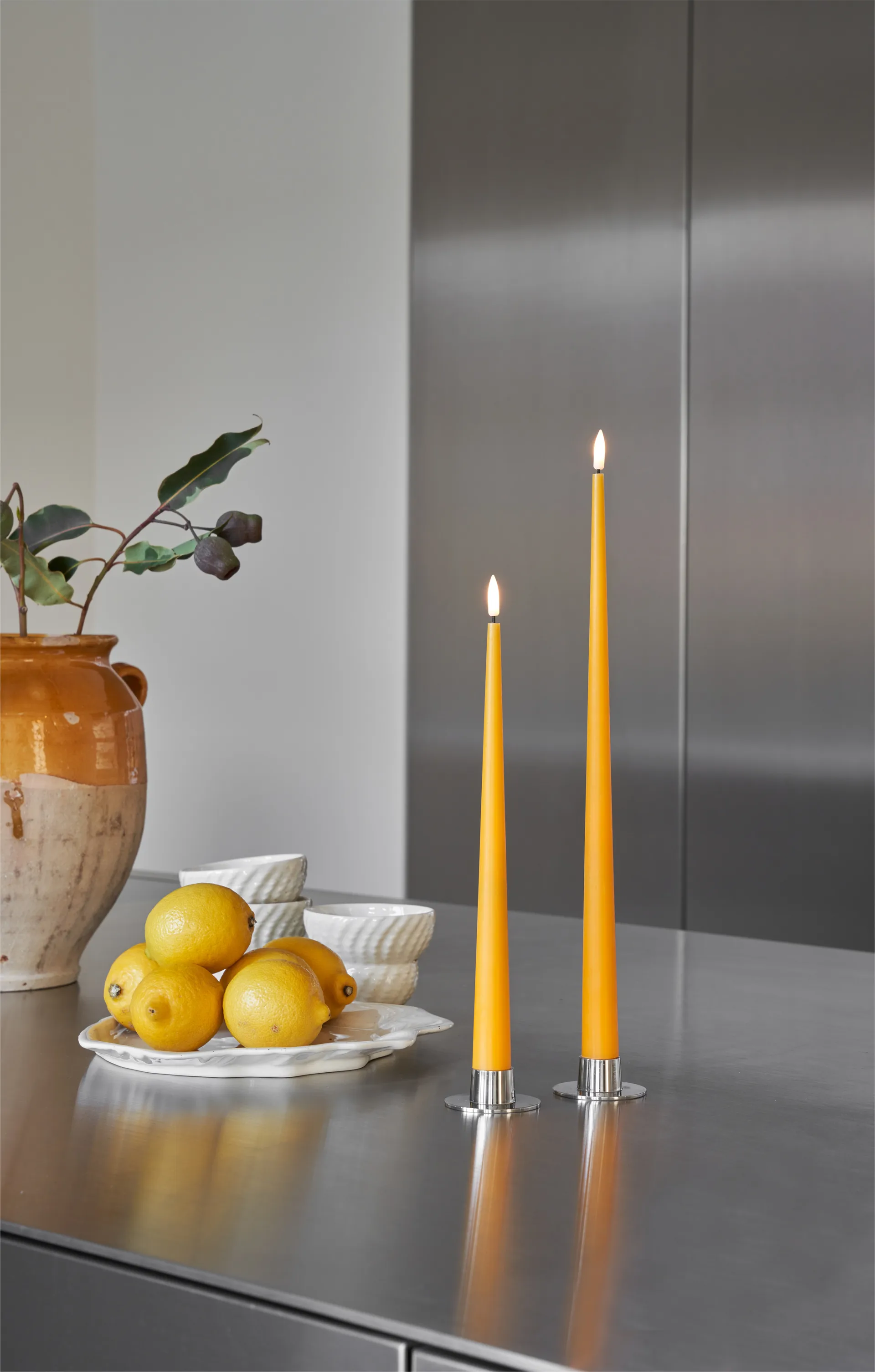 ester & erik vela cônica LED 2-pack, 85 Mango, 40 cm ester & erik