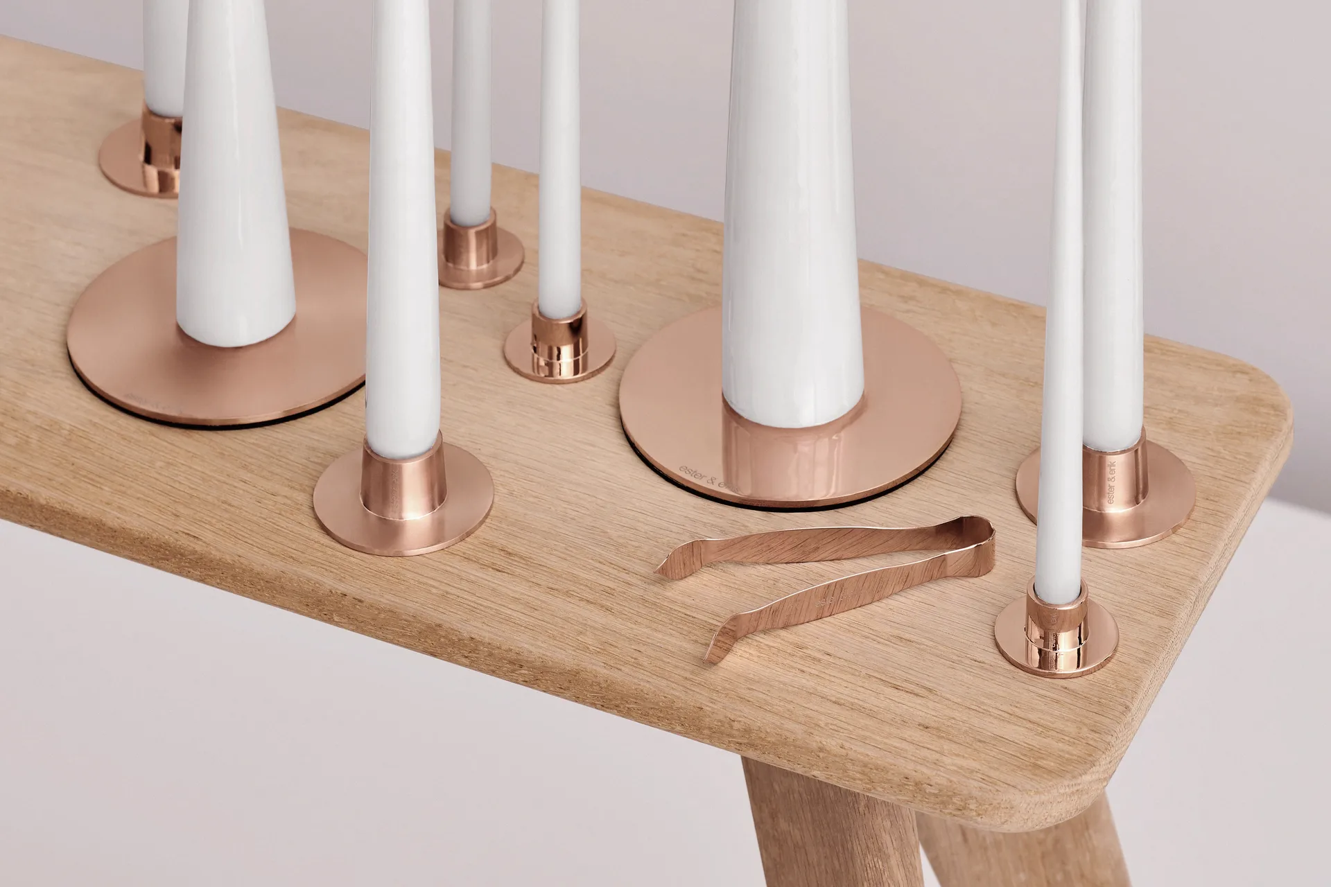 Prato para vela ester & erik Ø12 cm mate, Ouro rosa ester & erik