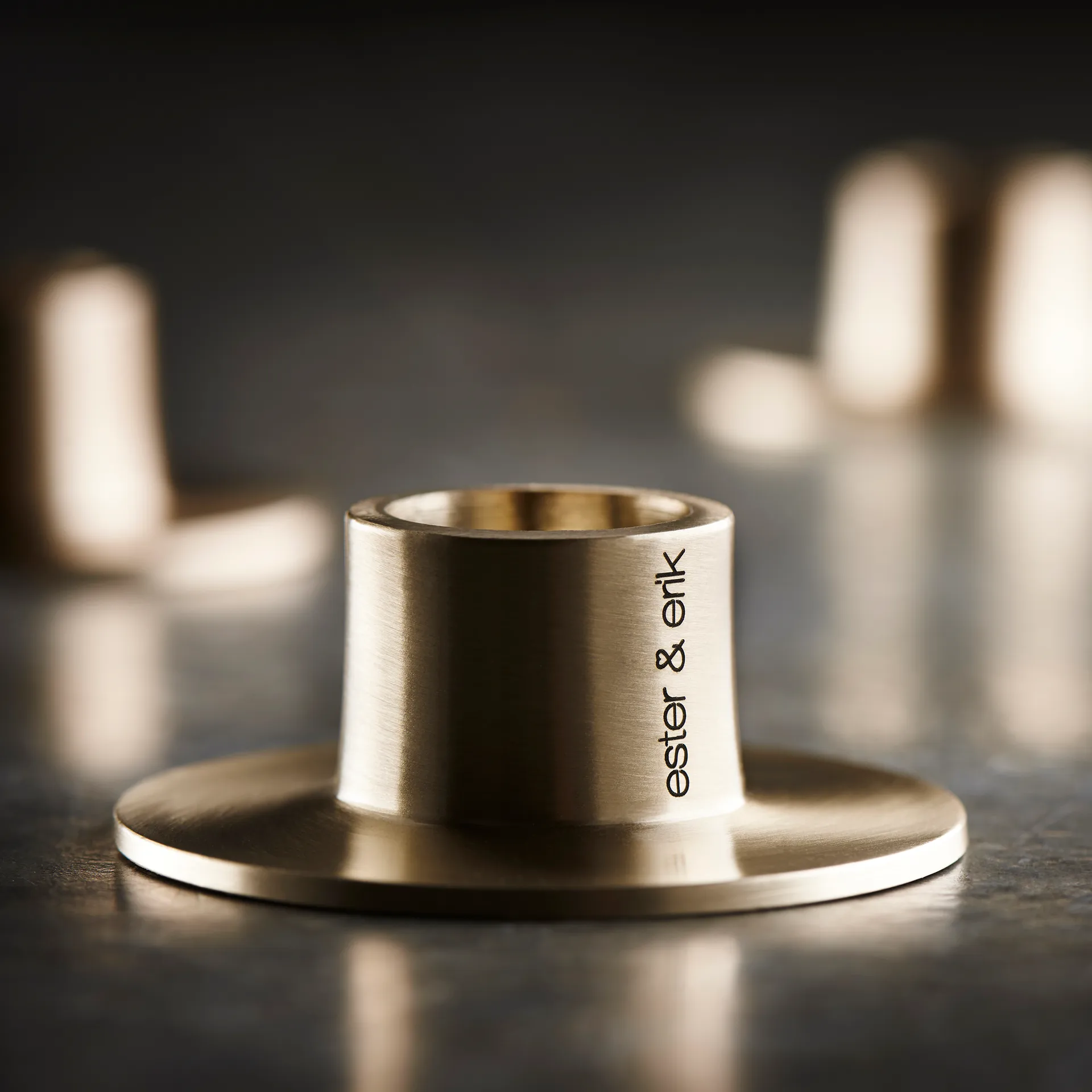 Suporte de velas ester & erik mate 2 un., Dourado ester & erik