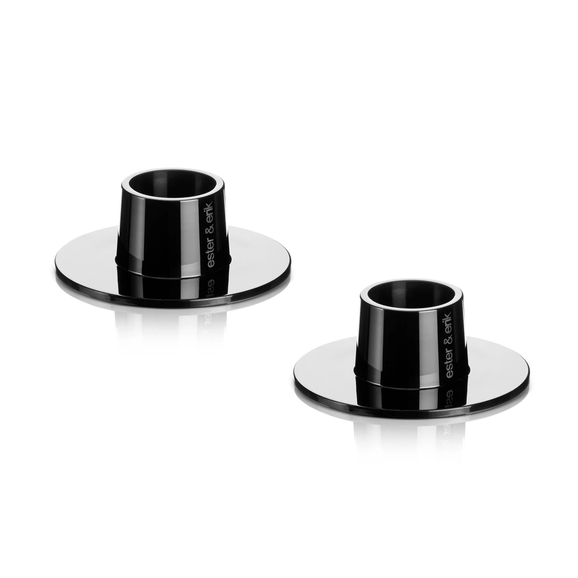 Suporte de velas ester & erik smooth 2 un., preto ester & erik