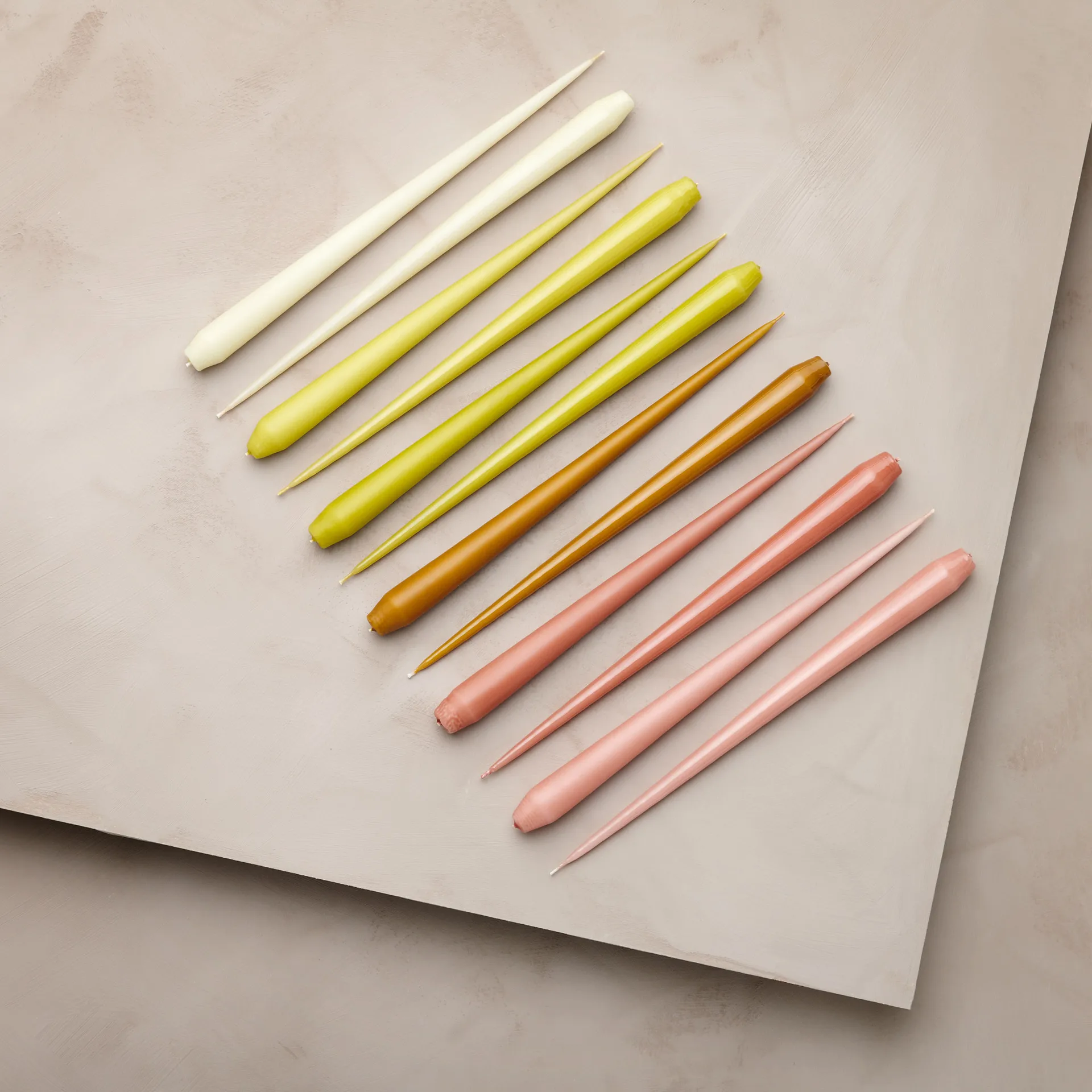 Vela ester & erik 4 un. brilhante, rosy caramel, 32 cm ester & erik