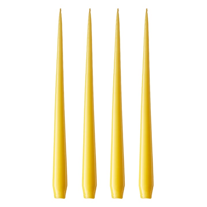 Vela ester & erik 42 cm 4 un. brilhante - amarelo 15-0 - Ester & erik