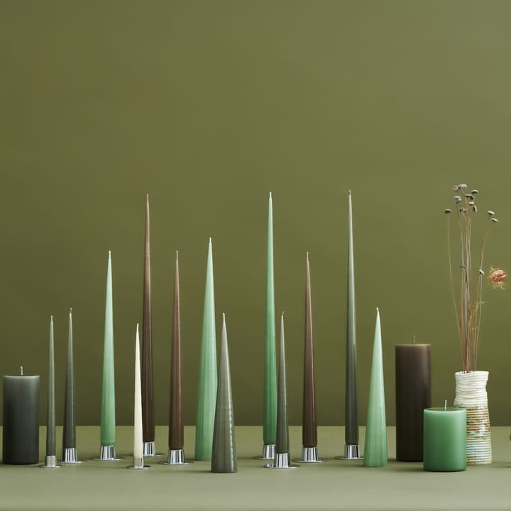 Velas ester & erik 34 cm 2 un. lacado, verde suave 66-0 ester & erik