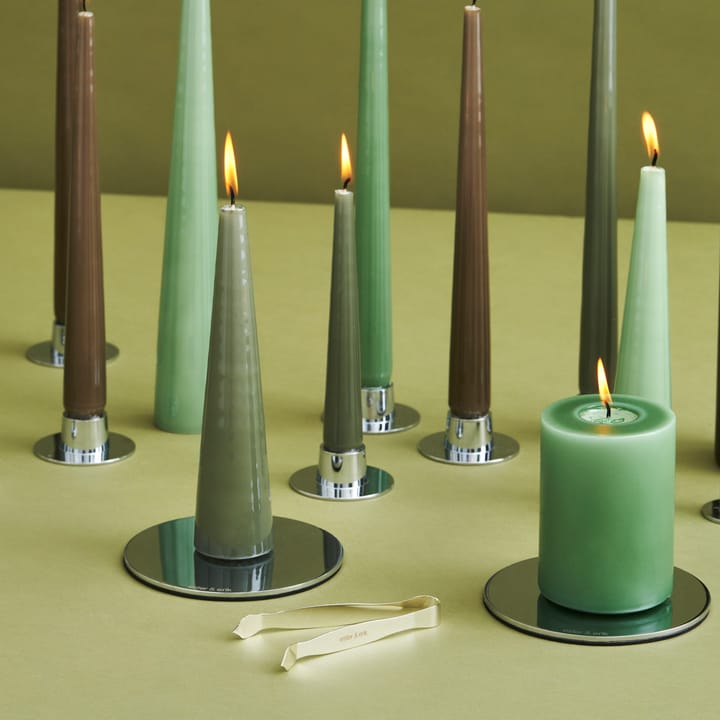 Velas ester & erik 34 cm 2 un. lacado, verde suave 66-0 ester & erik
