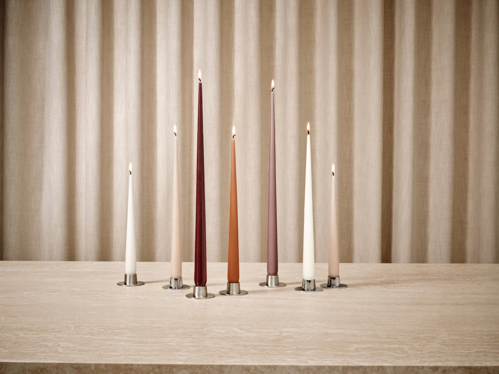 Velas ester & erik 4 un. mate, Winter rose 84, 42 cm ester & erik