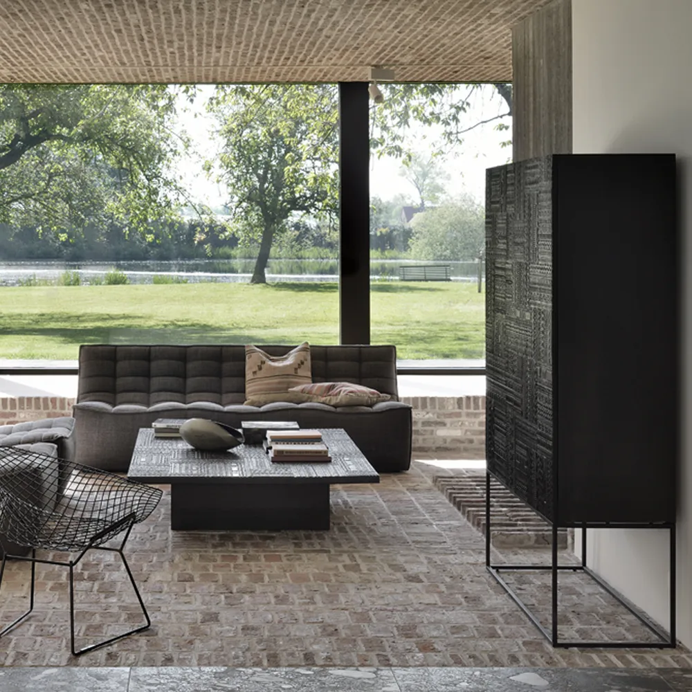 Ancestors Tabwa armário, Teak 3 portas-2 gavetas 126x180 Ethnicraft