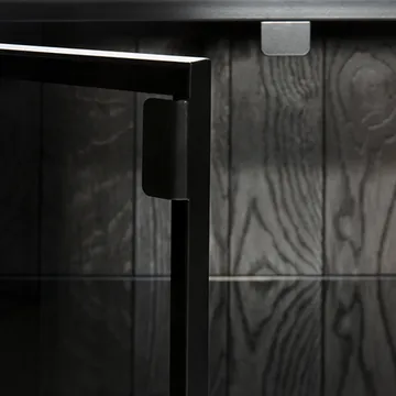 Anders High vitrine - Preto 2 portas de vidro-Metall - Ethnicraft