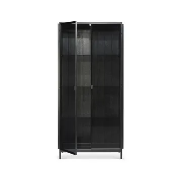Anders vitrine - Preto 2 portas de vidro-Metall - Ethnicraft