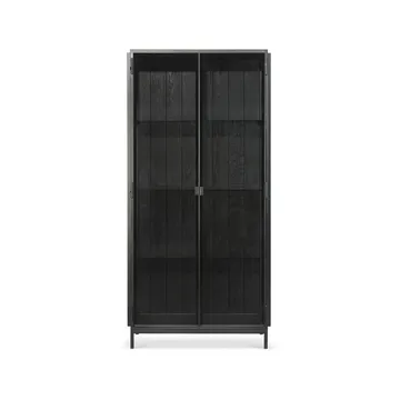 Anders vitrine - Preto 2 portas de vidro-Metall - Ethnicraft