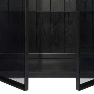 Anders vitrine - Preto 2 portas de vidro-Metall - Ethnicraft